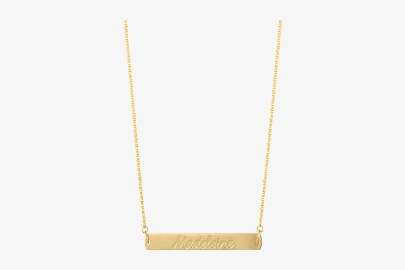 Custom Horizontal Bar Necklace Custom Gold Brass Capsuljewelry - Chain, transparent png