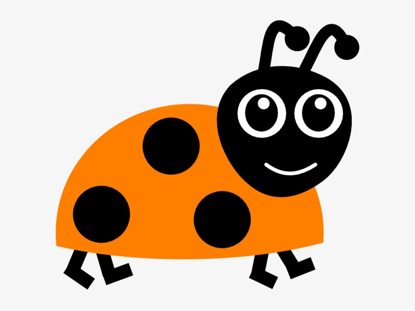 Beetle Clipart Orange - Cartoon Ladybird, transparent png