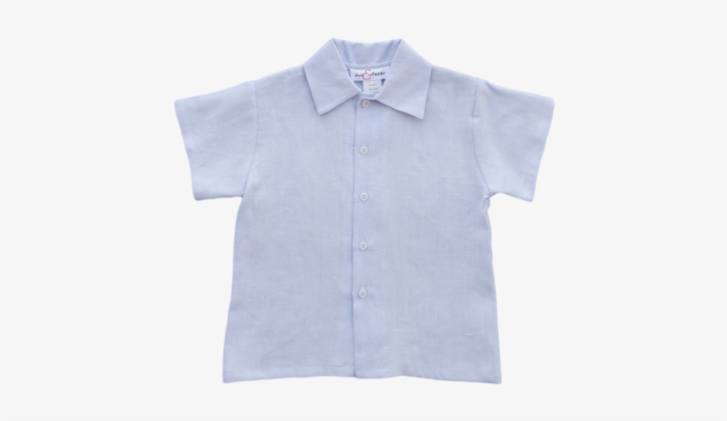 Jack And Teddy Light Blue Linen Dress Shirt - Polo Shirt, transparent png