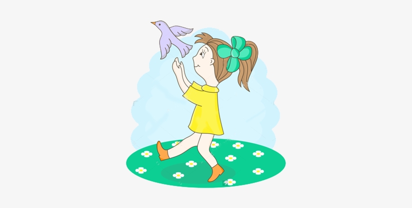 Little Girl Playing With Pigeon - Short Story, transparent png