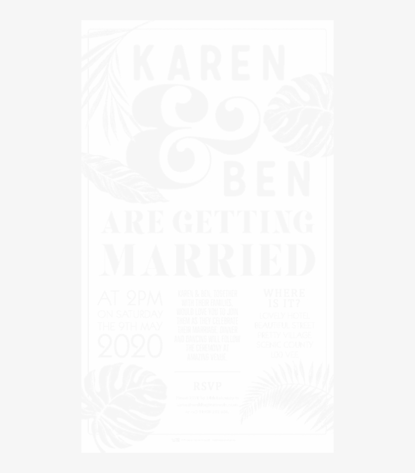 Wedding Invitation - Midnight Tropics - Invite - Wedding Invitation, transparent png