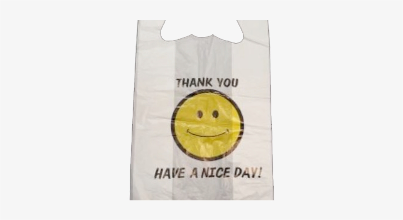 1/6 Happy Face, Heavy - Thank You Smiley T-shirt Bags - 11.5 X 6.5 X 22 - 800, transparent png