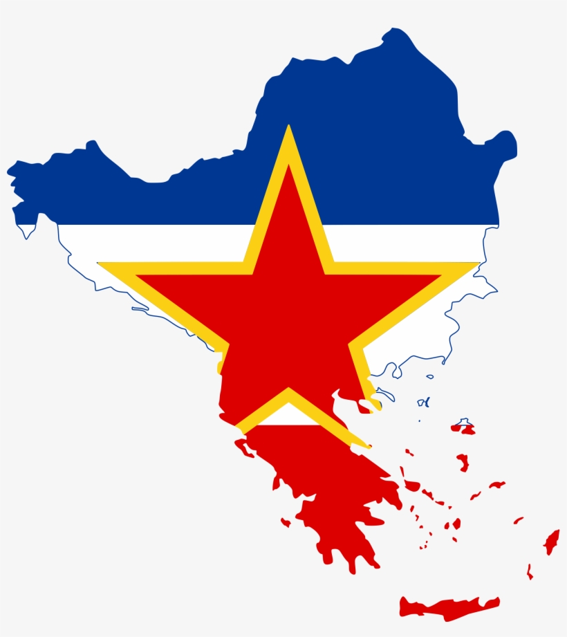 Flag Of Yugoslavia Clipart 2 By Teresa - Balkan Map With Flags, transparent png