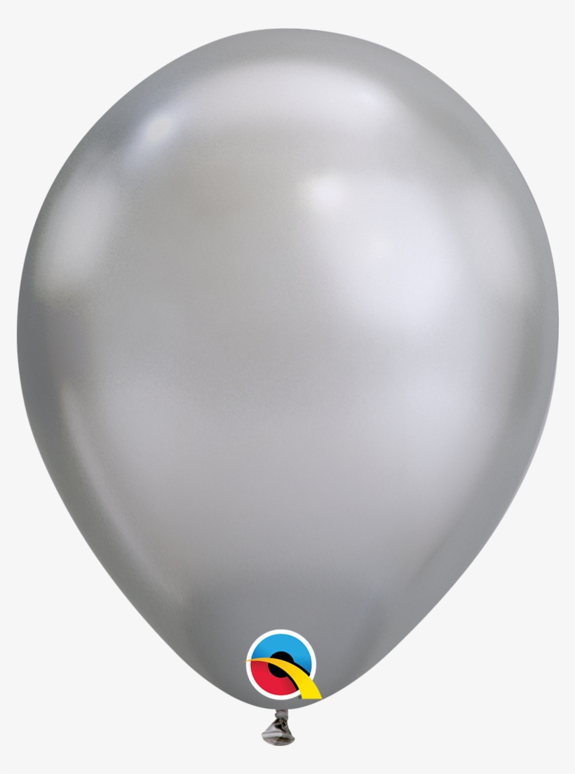 Chrome Silver, Qualatex 11" Latex Balloon - Single Balloon, transparent png