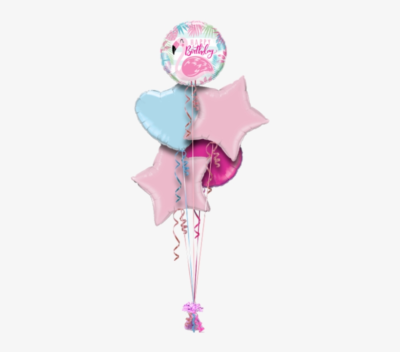 Happy Birthday Flamingo Birthday Balloon - Happy Birthday Pink Flamingo 18" Foil Qualatex Balloon, transparent png