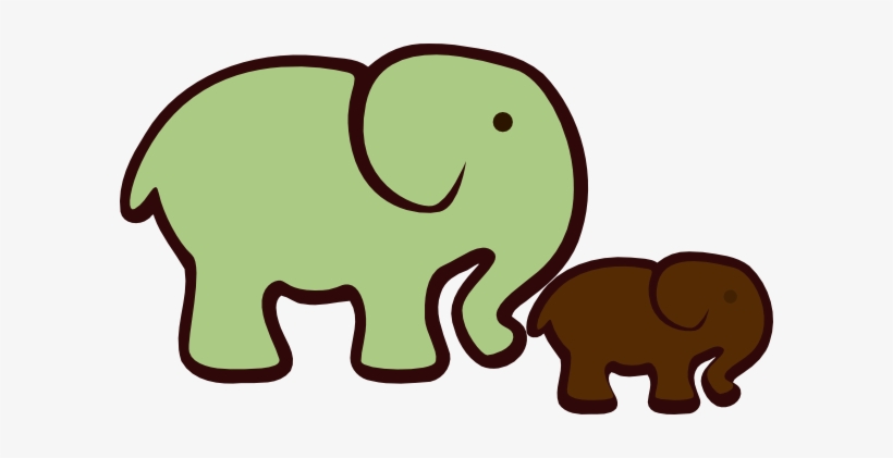 Elephant Mom & Baby Svg Clip Arts 600 X 341 Px, transparent png
