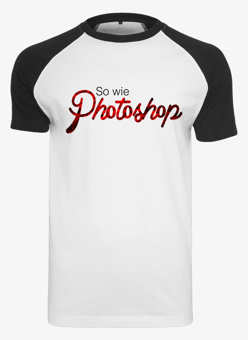 So Wie Photoshop T-shirt Raglan Tee White, transparent png
