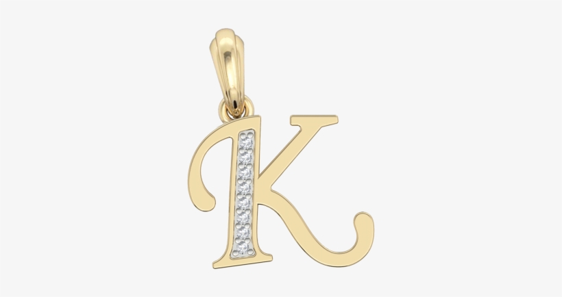 Gold Alphabet K Charm - Alphabet K, transparent png