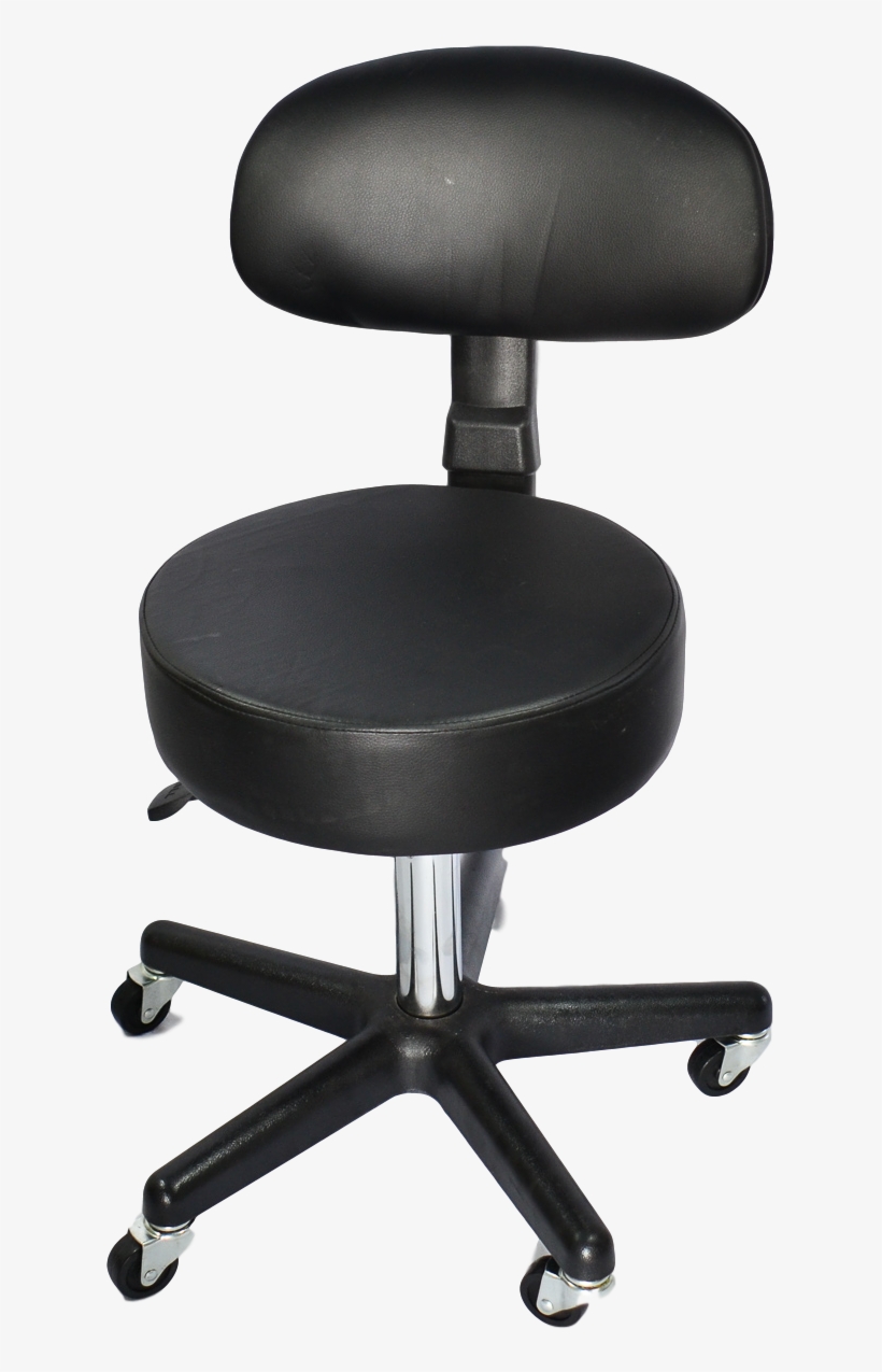 Stool, Pneumatic Revolving With Backrest - Office Chair, transparent png