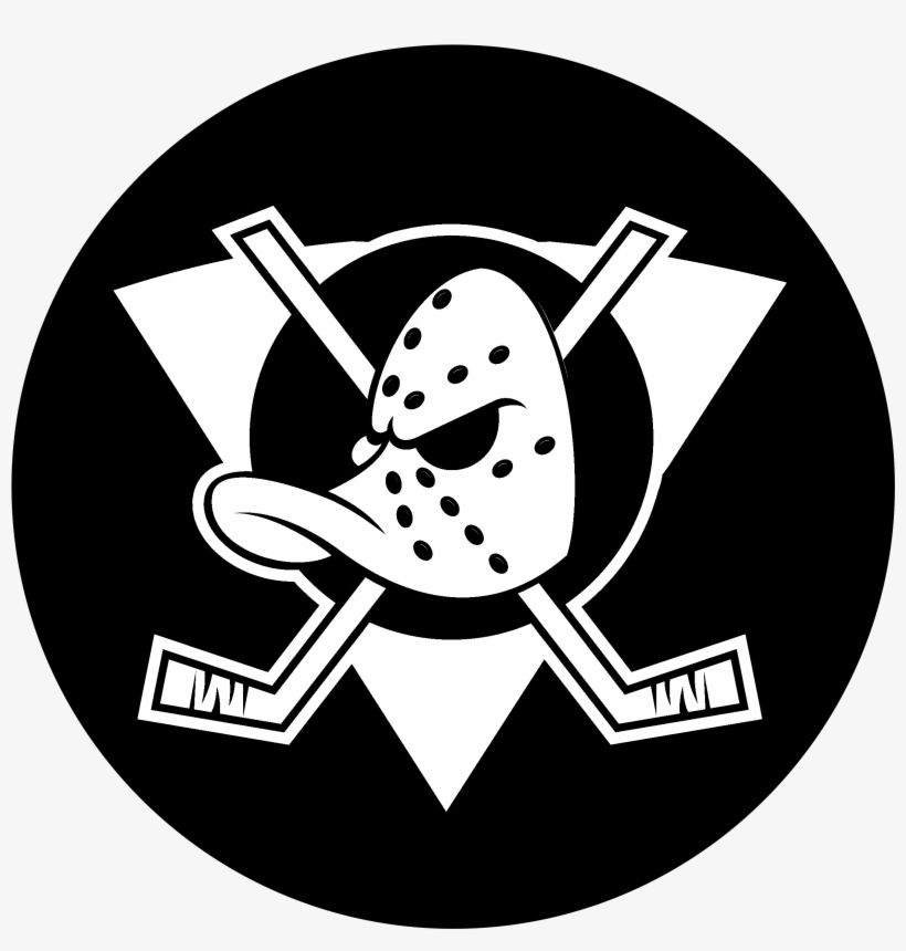 Anaheim Mighty Ducks Logo Black And White - Mighty Ducks Logo Png, transparent png