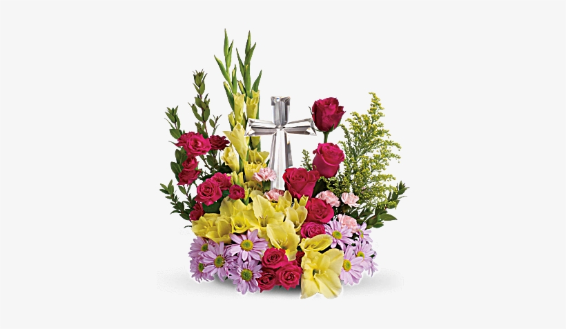 As Pictured - Easter Flower Arrangement With Angel, transparent png
