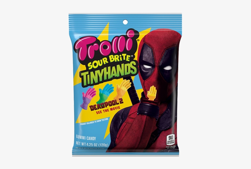 Trolli Sour Brite Tiny Hands Deadpool 2 Gummi Candy - Trolli Deadpool Tiny Hands, transparent png