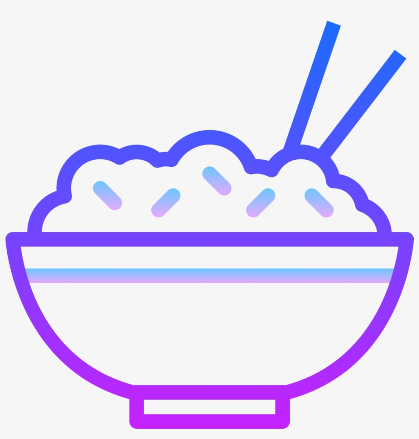 It's A Logo Of Rice Bowl Reduced To An Image Of A - Rice Bowl Drawing, transparent png