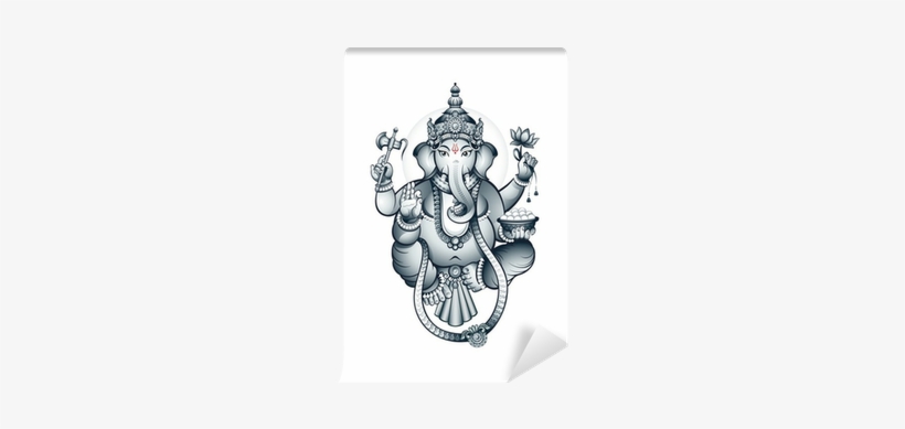Indian Elephant-head God Ganesha Wall Mural • Pixers® - Ganesha, transparent png