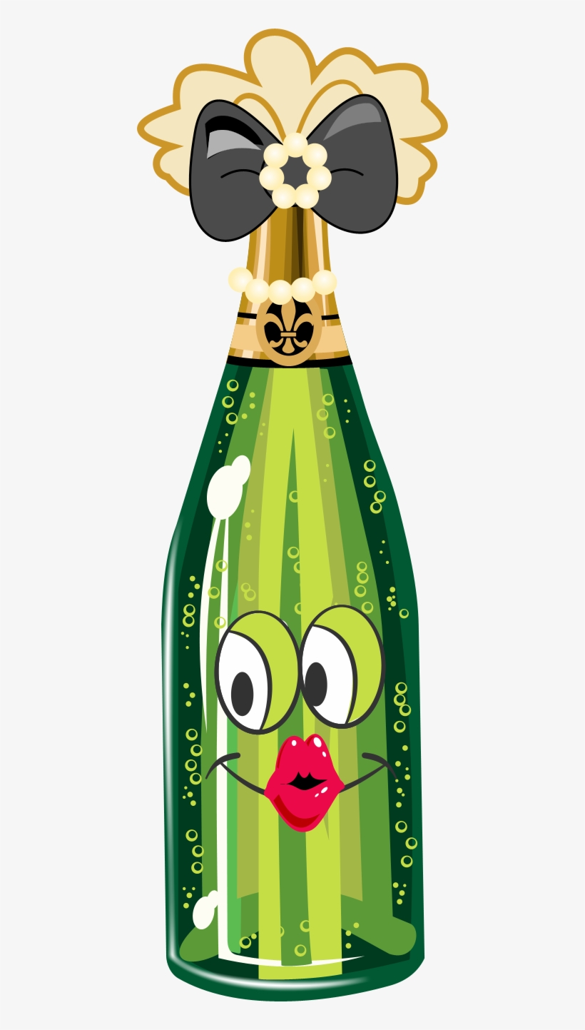Free Transparent Png Files And Paint Shop Pro Tubes - Cartoon Champagne Bottle, transparent png