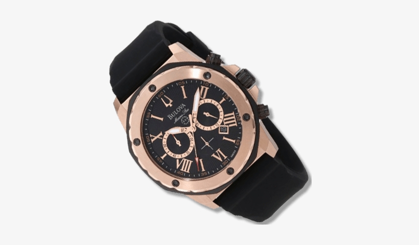 Bulova 98b104 Calendar Watch - Bulova Marine Star Rubber Men's Watch 98b104, transparent png