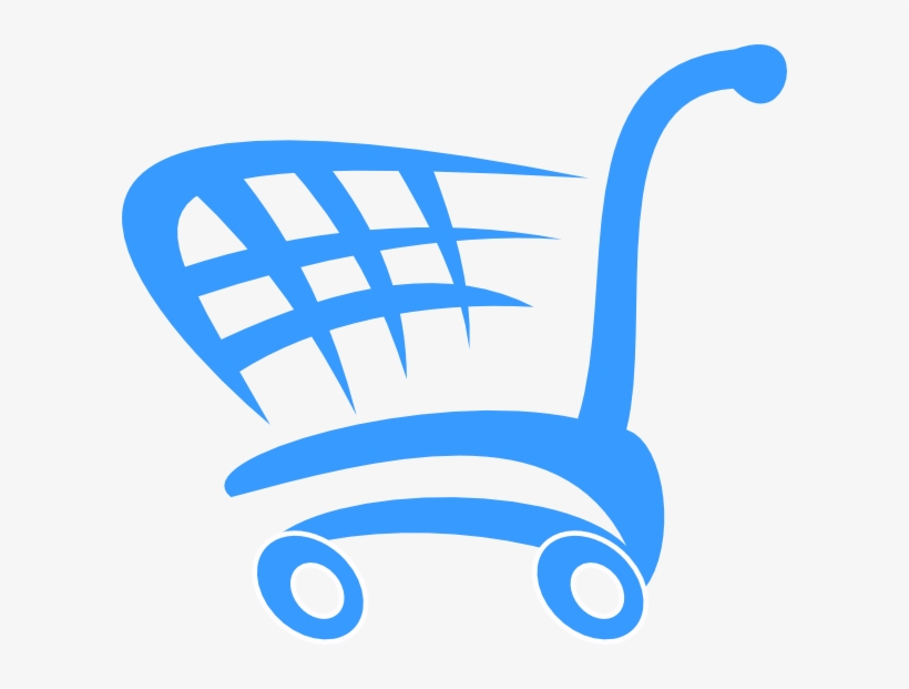 Blue Shopping Cart Png, transparent png