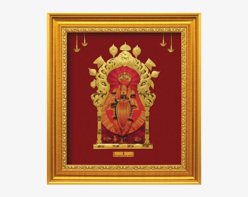 A6 Ambabai Mahalaxmi - Odishabazaar Saibaba 24karat Pure Gold Sheet Artwork, transparent png