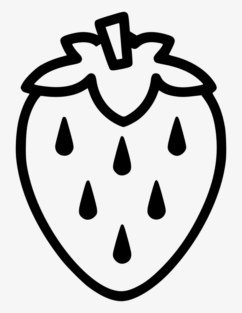 Png File - Strawberry Png Black And White, transparent png