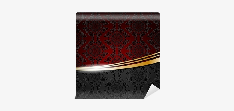 Vintage Ornament On Red/black Background, Shiny Golden - Wallet, transparent png
