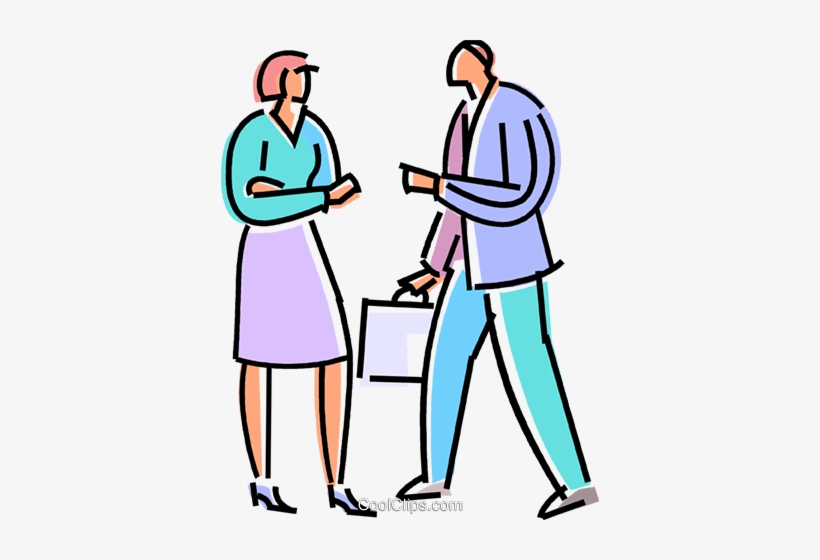 Business People Greeting Each Other Royalty Free Vector - People Greeting Each Other Clipart, transparent png