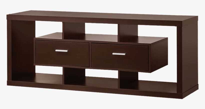 Handmade Brown Tv Entertainment Unit With Open B - Coaster Company 700112 Wall Units Modern Tv Console, transparent png
