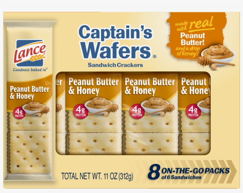 Lance Cracker Sandwiches Captain's Wafers Peanut Butter Lance