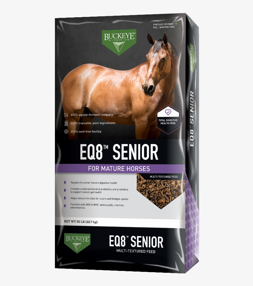 Eq8™ Senior Gut Health Multi-textured Feed - Buckeye Nutrition Ultimate Finish 25 Horse Supplement,, transparent png