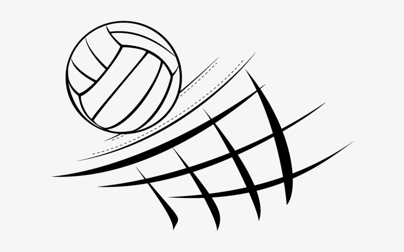 Black Volleyball Png Image - Volleyball And Net Clip Art, transparent png
