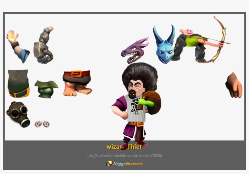 Wizard Thief Character - Clash Of Clans, transparent png