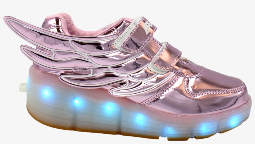 Galaxy Led Shoes Light Up Usb Charging Rolling Wings - Pink Shoes Transparent, transparent png