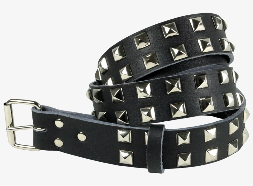 Studded Belt With Pyramid Studs - Belt, transparent png