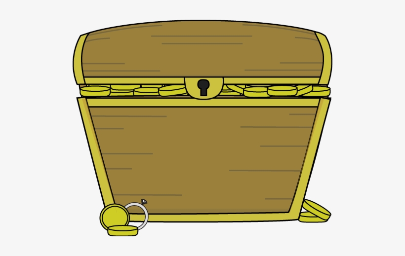 Treasure Chest Filled With Treasure - Pirates Treasure Chest Clipart, transparent png