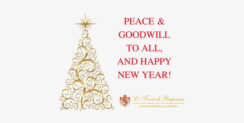New Year, New Offers - Gold Christmas Tree Graphic, transparent png