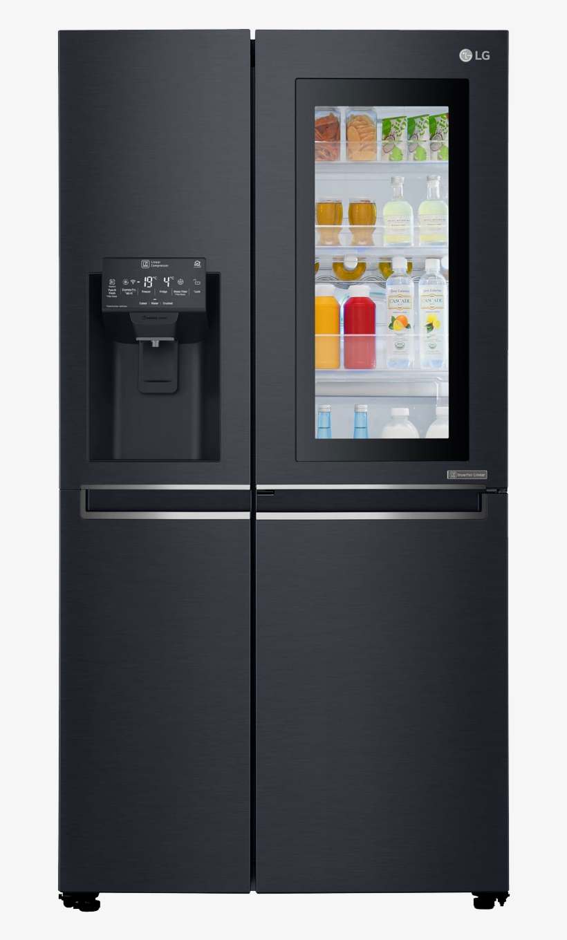 Lg Gsx960mtaz Instaview Door In Door American Fridge - Lg Side By Side, transparent png