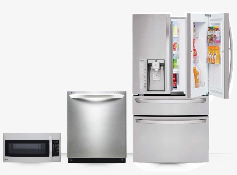 Lg Signature - Lg 29.7 Cu. Ft. 4-door Refrigerator – Stainless Steel, transparent png