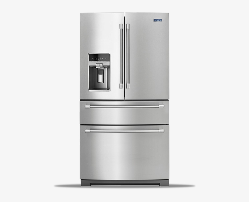 Refrigerators - Maytag 26 Cu. Ft. 4door French Door Refrigerator -, transparent png