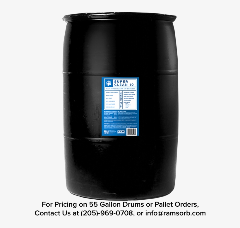 Super Clean 10 55 Gallon Drum - Black Magic Degreaser Drum, transparent png