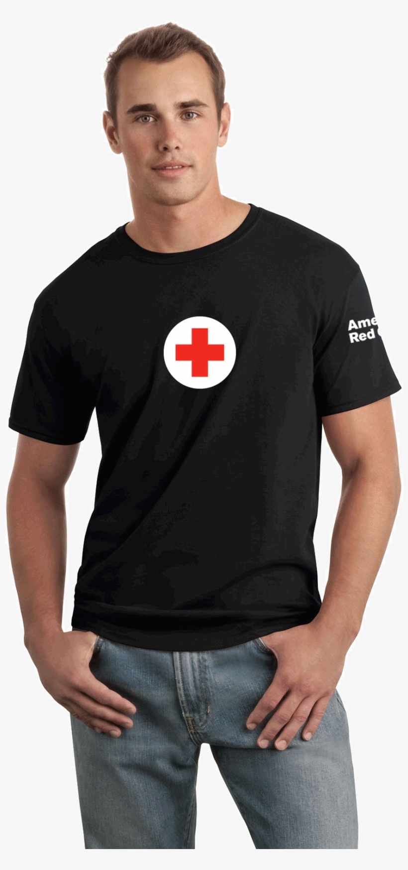 Unisex 100% Cotton Classic T Shirt With American Red - Gildan 64000 Softstyle T-shirt Royal Small, transparent png