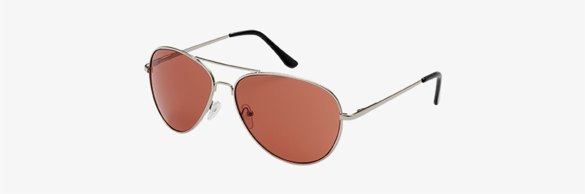 Aerial Silver Sunglasses With Metal Frame And Brown - Sunglasses, transparent png