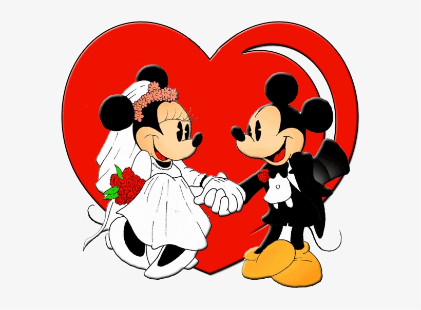 Mickey & Minnie Wedding Heart - Mickey & Minnie Wedding, transparent png