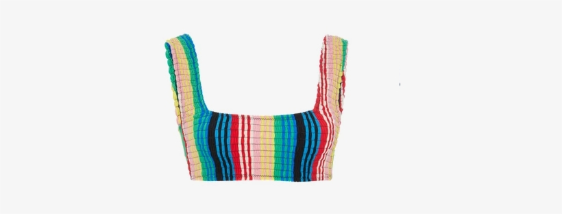 Diane Von Furstenberg Striped Smocked Cheeky Bikini, transparent png