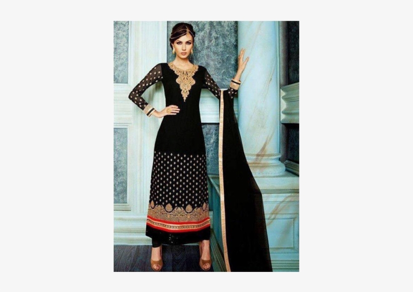 Indian Full Chiffon Suit - Dress, transparent png