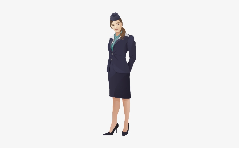Flight Attendant Free Png Image - Flight Attendant Vector Png, transparent png