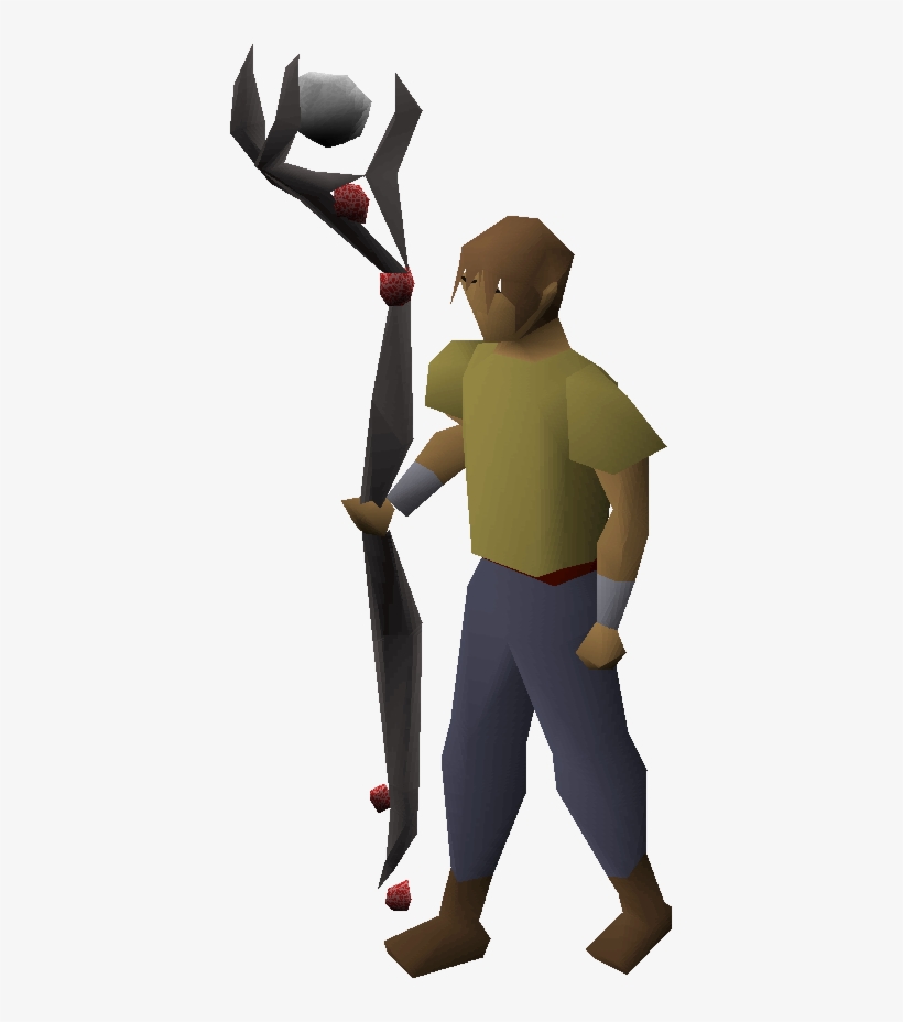 Mystic Smoke Staff Equipped Osrs Lava Staff Upgrade 401x848 PNG
