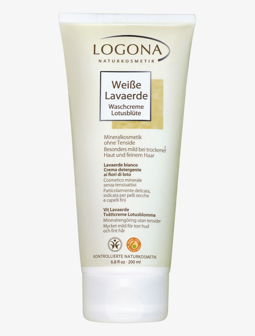 White Kaolin Lotus Flower Wash Cream - Logona Natural Body Care Hair Care - Mineral Hair Cleansers, transparent png