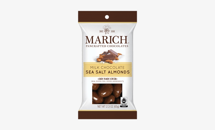Milk Chocolate Sea Salt Almonds, 12 Pack/2 - Marich Chocolate Toffee Almonds, transparent png