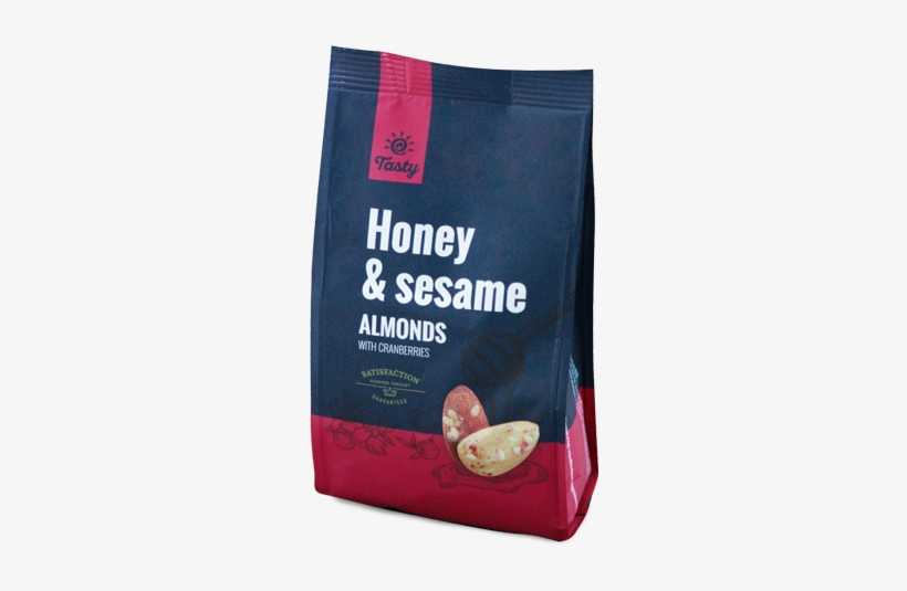 Honey & Sesame Almonds With Cranberries Tasty - Almond, transparent png