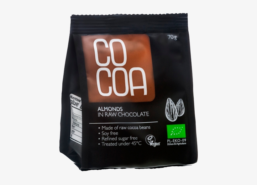 Almonds In Raw Chocolate - Cocoa Bio Mandle V Raw Čokoládě 70g, transparent png