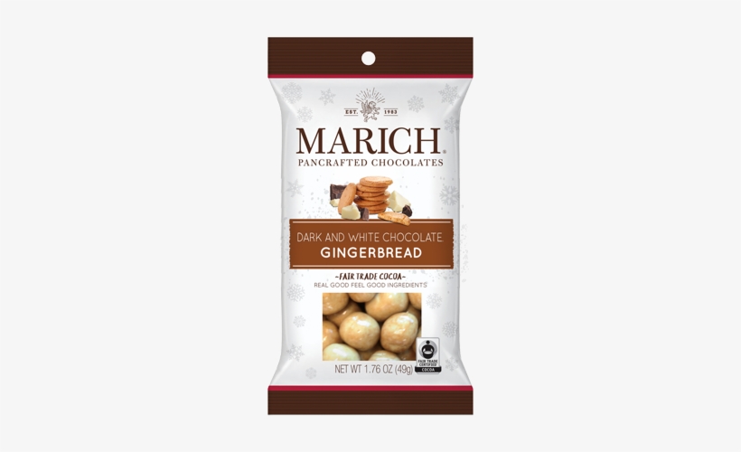 Dark & White Chocolate Gingerbread - Marich Chocolate Milk Chocolate, Salted Almonds - 2.3, transparent png